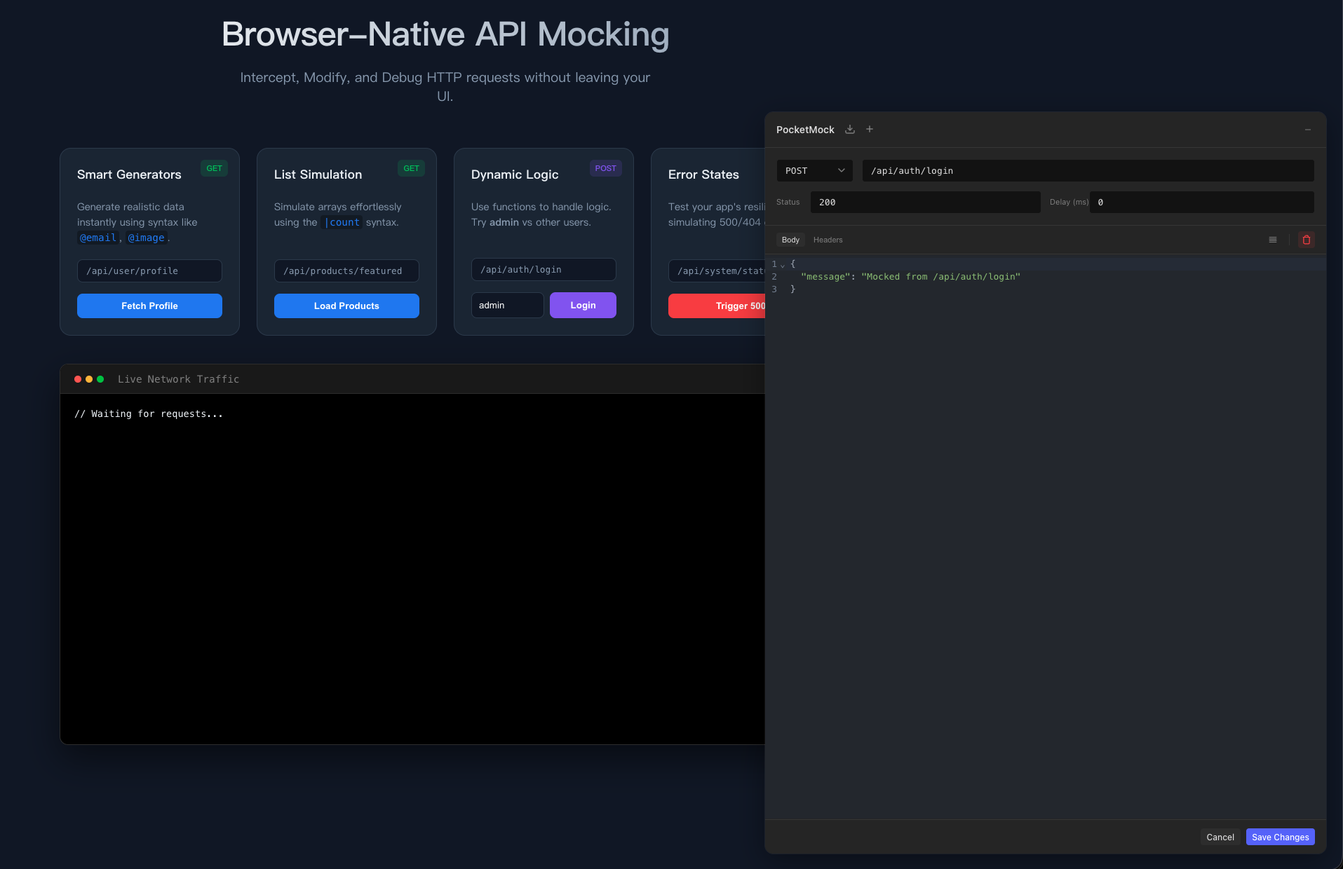 Pocket-Mocker - Screenshot 2 showing product features and functionality