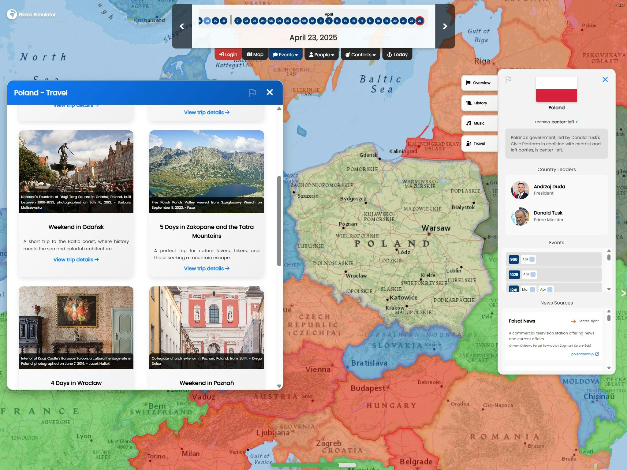 Média Simulateur de globe - Map-First News et IA Insights 5