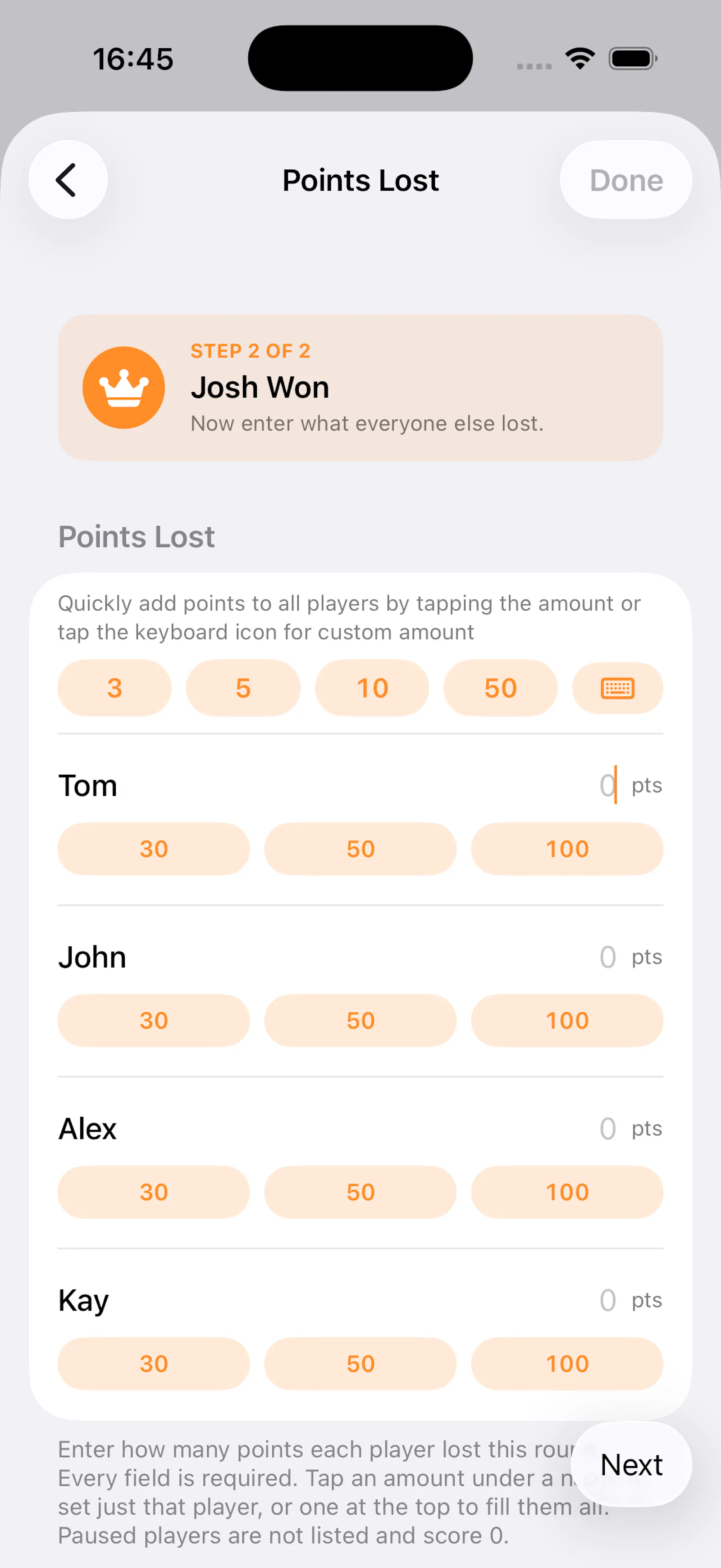 Cal For Me — Keep score. Settle up. screenshot 5