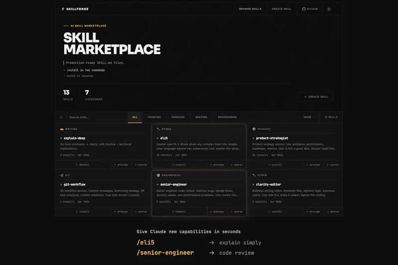 SkillForge  Install AI skills in seconds screenshot 4