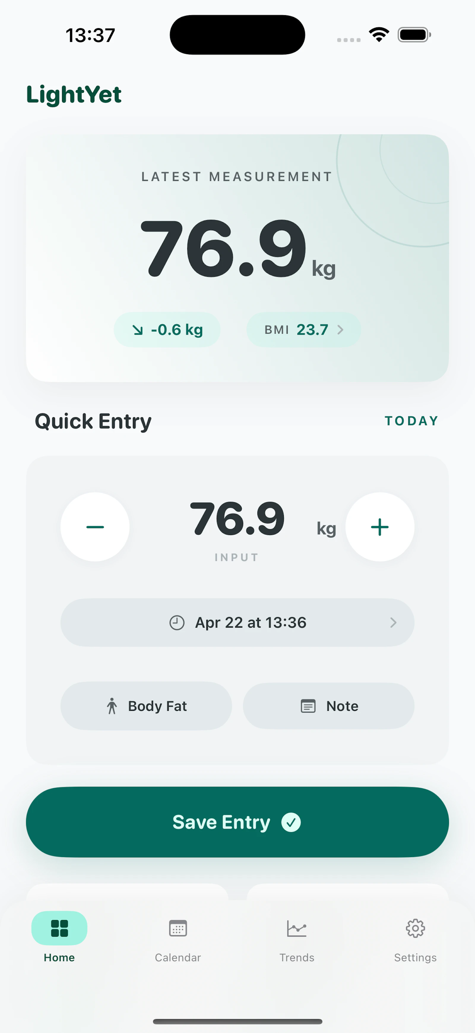 LightYet-Weight Tracker screenshot 1