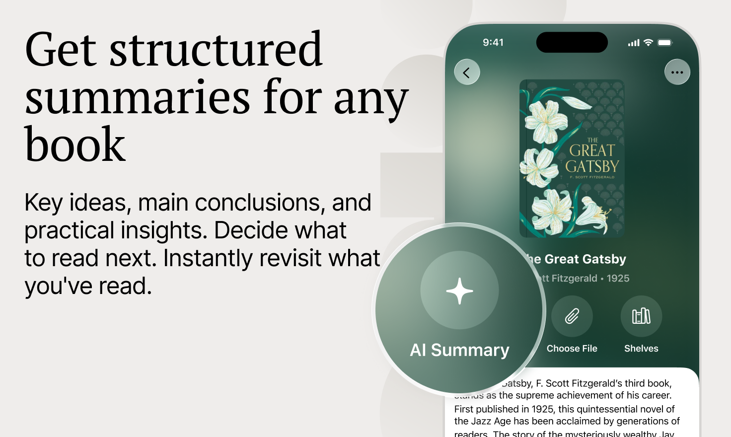 Bookov's AI summaries  - Screenshot 3 showing product features and functionality