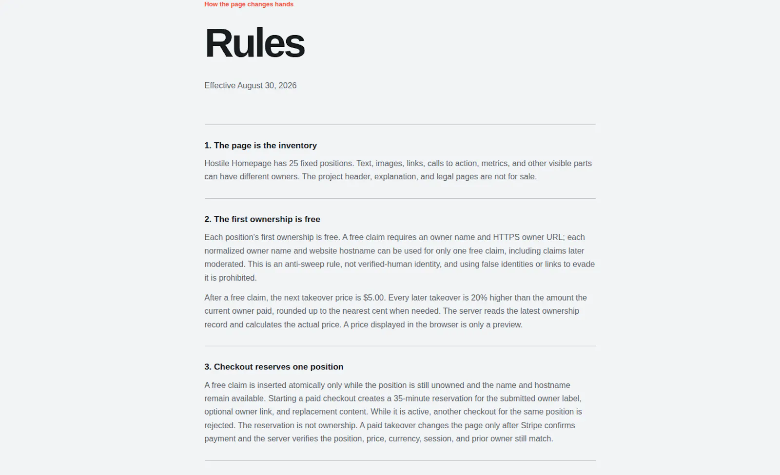 Hostile Homepage screenshot 4