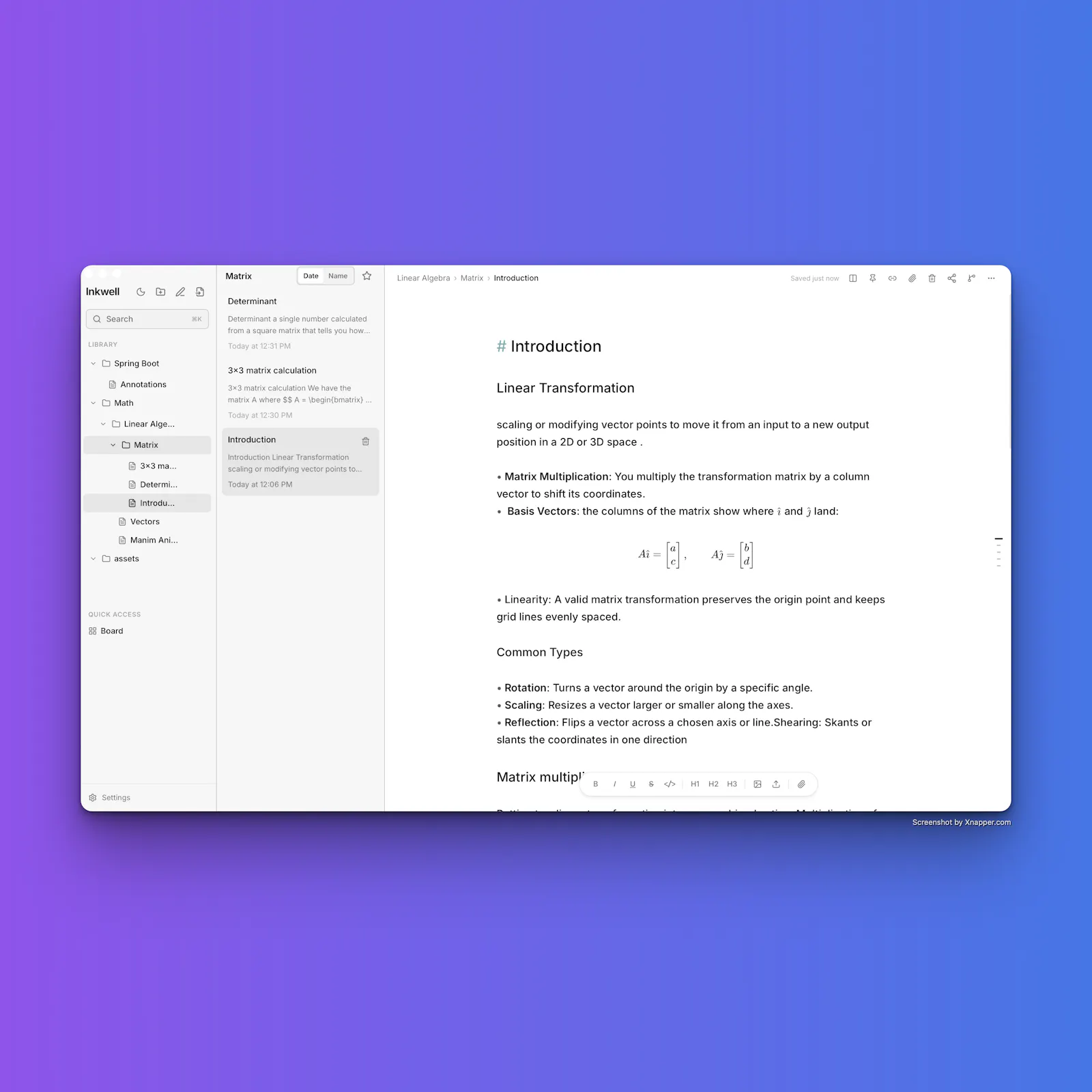 inkwell - Write without distraction. screenshot 2