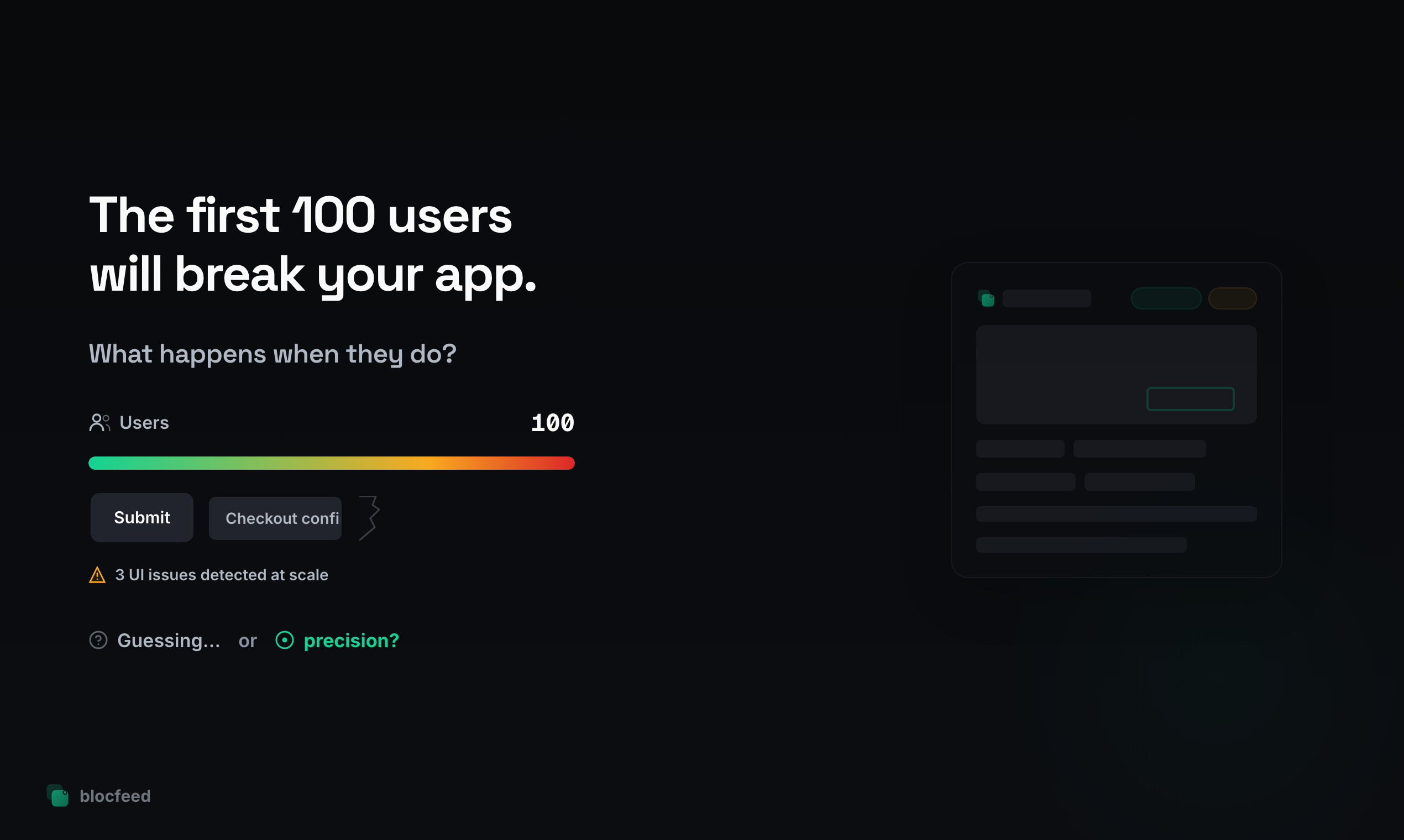 blocFeed - Main product screenshot demonstrating key features and user interface