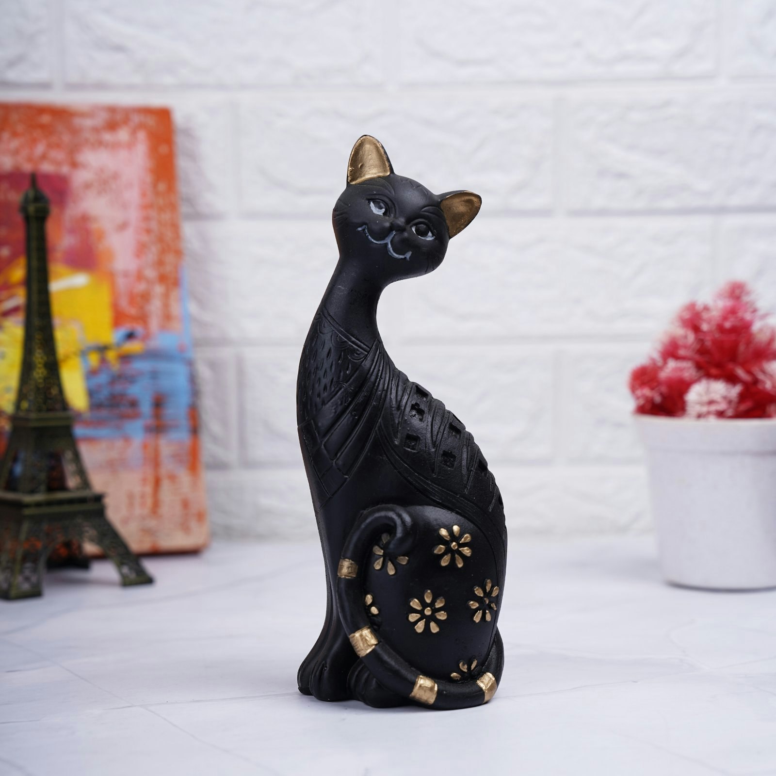 Cat Statue Showpiece for Home Decor gallery image