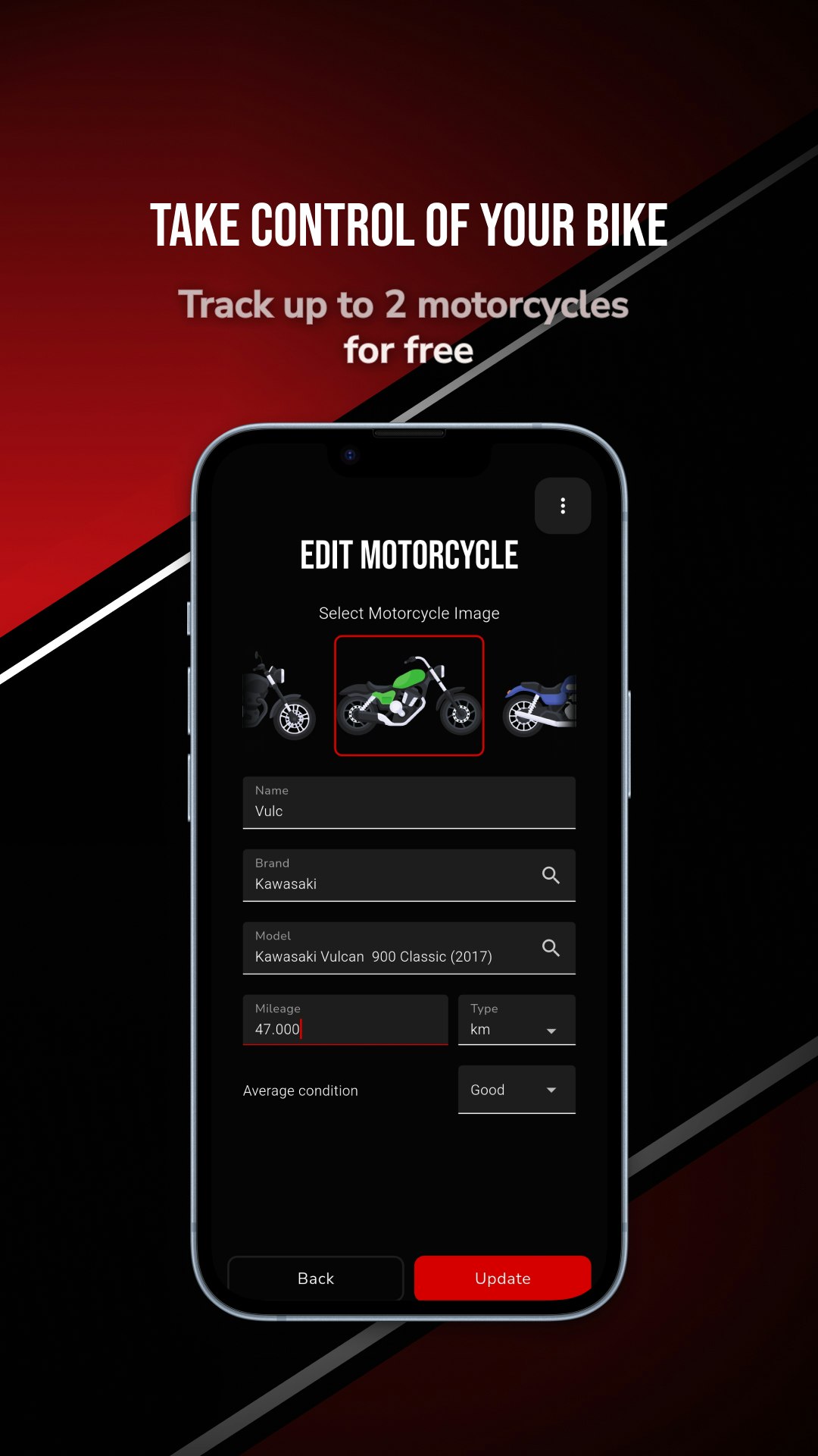 Mídia 6 de Aplicativo MotorManage - Manutenção inteligente de motocicletas, desenvolvida por motociclistas para motociclistas