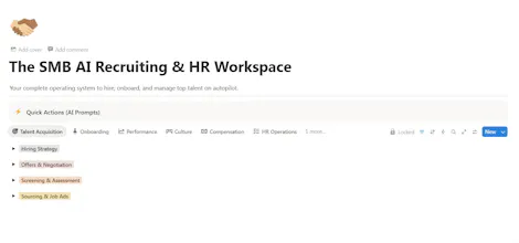 The SMB AI Recruiting & HR Workspace gallery image