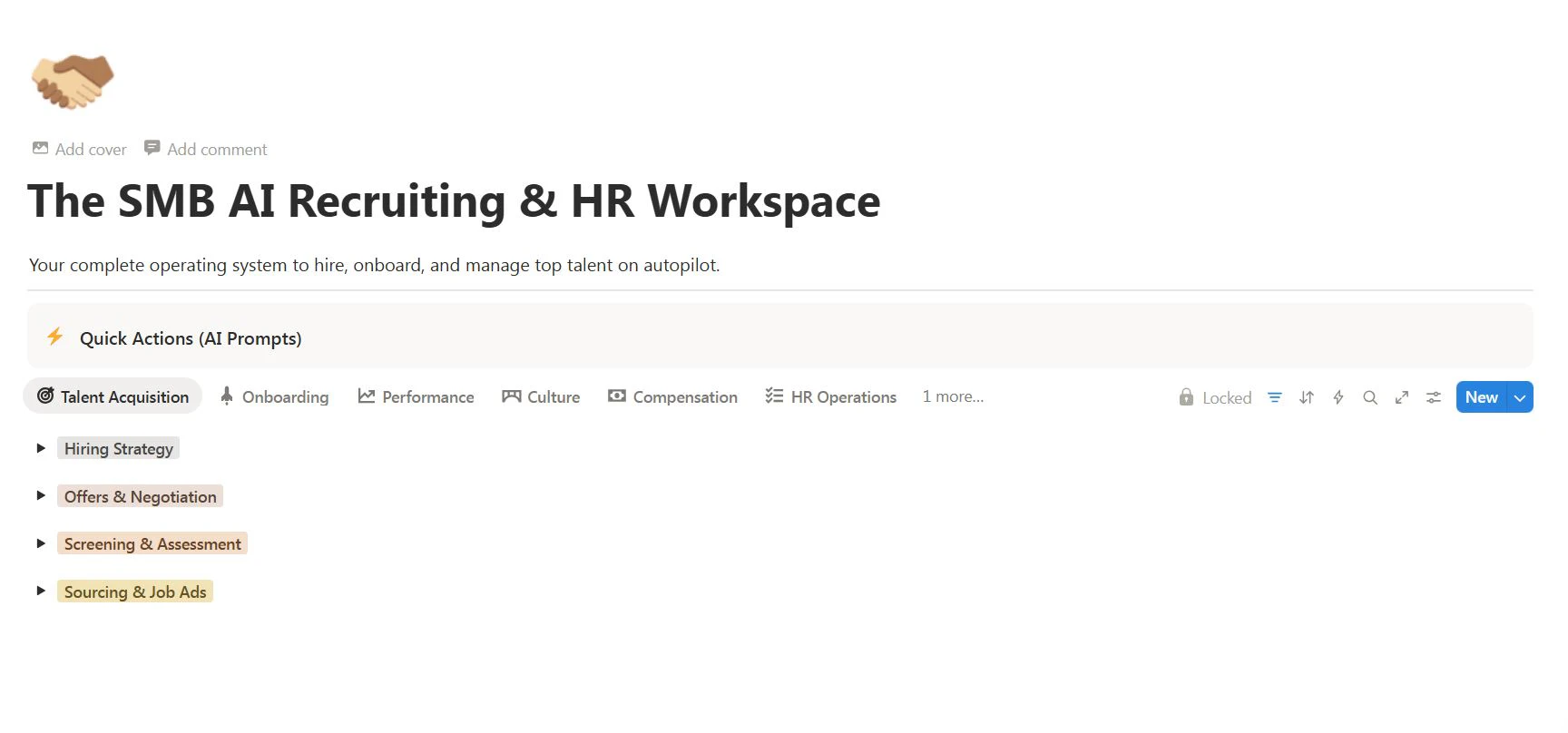 The SMB AI Recruiting & HR Workspace screenshot 1