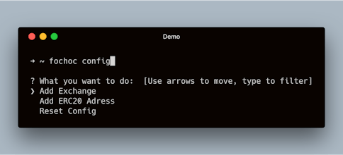 Fochoc - keep an eye on your crypto portfolio anytime in the terminal gallery image