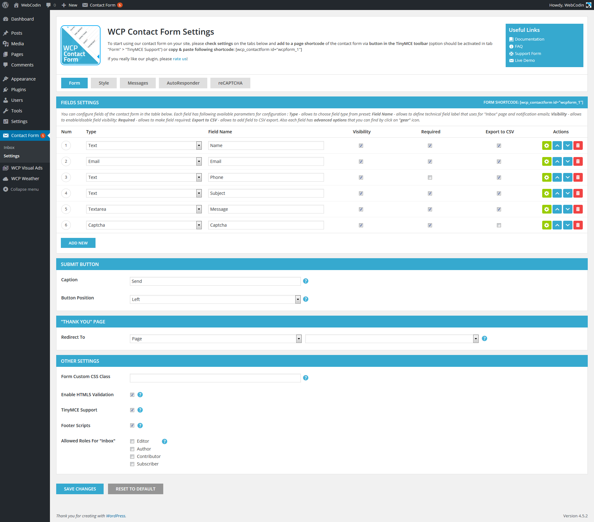 WCP Contact Form gallery image