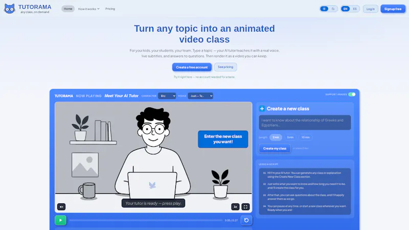 TUTORAMA — any class, on demand screenshot 1