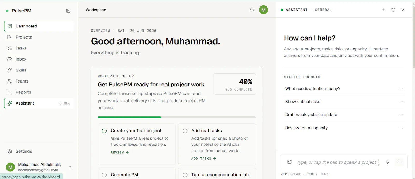 PulsePM AI screenshot 2