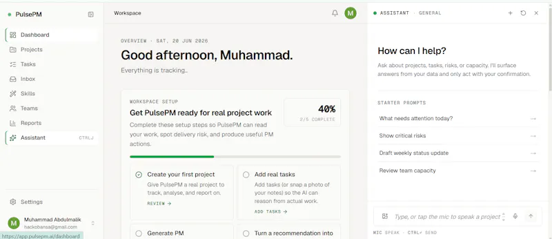 PulsePM AI screenshot 2