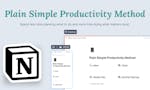Plain Simple Productivity Method image