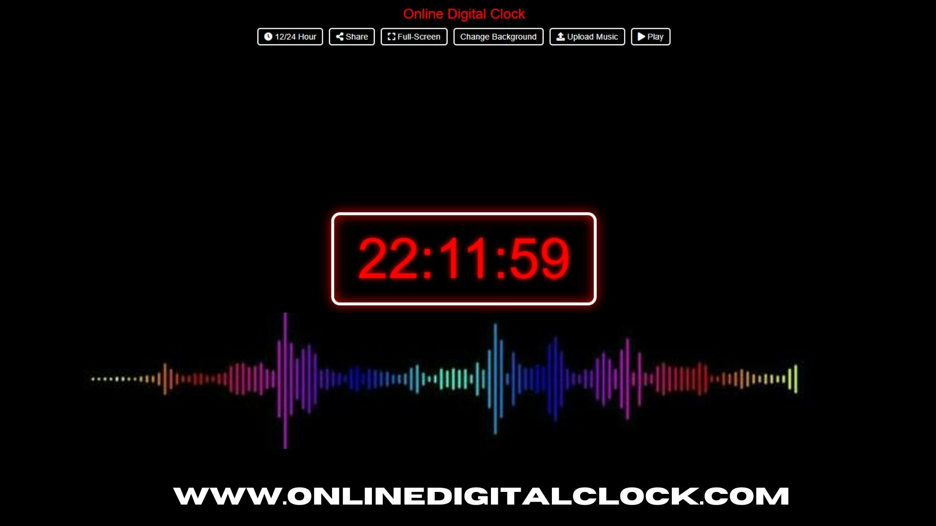 Media Jam digital dalam talian - Tambahkan muzik dengan jam adat masa nyata 1
