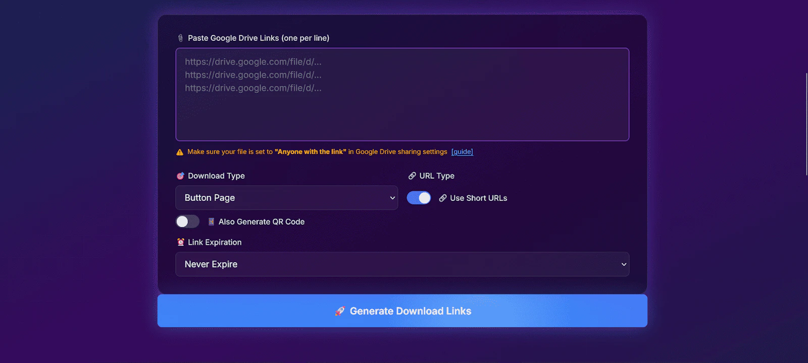 Google Drive Direct Link Generator screenshot 2