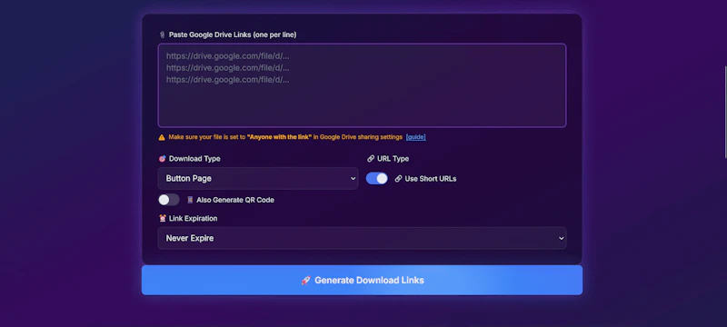 Google Drive Direct Link Generator screenshot 2