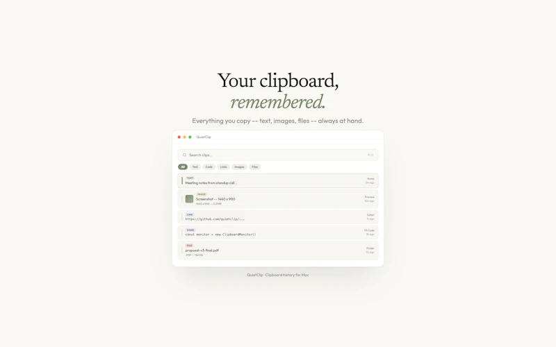 QuietClip screenshot 2