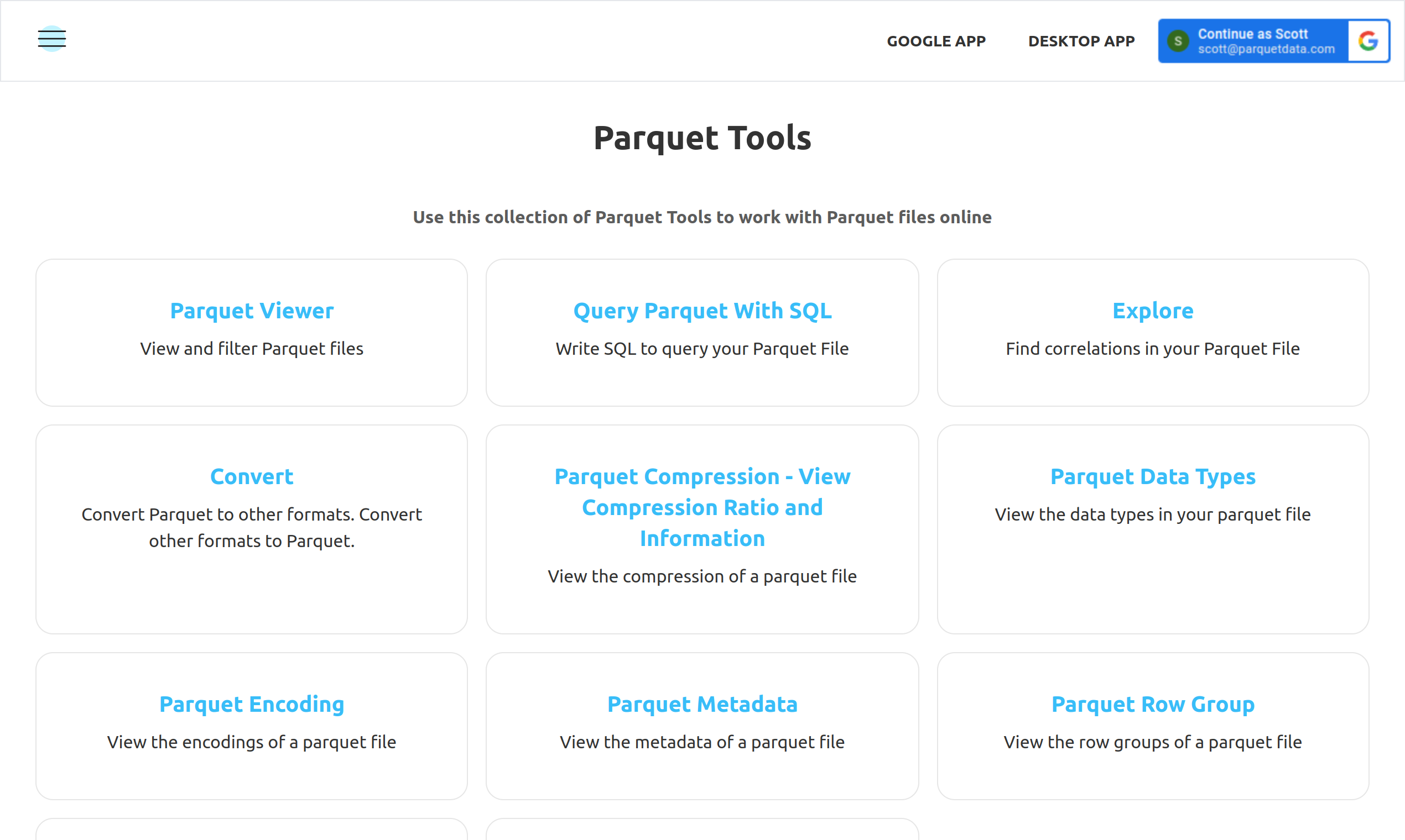 Parquet Tools - Work with Parquet files from your browser media 2
