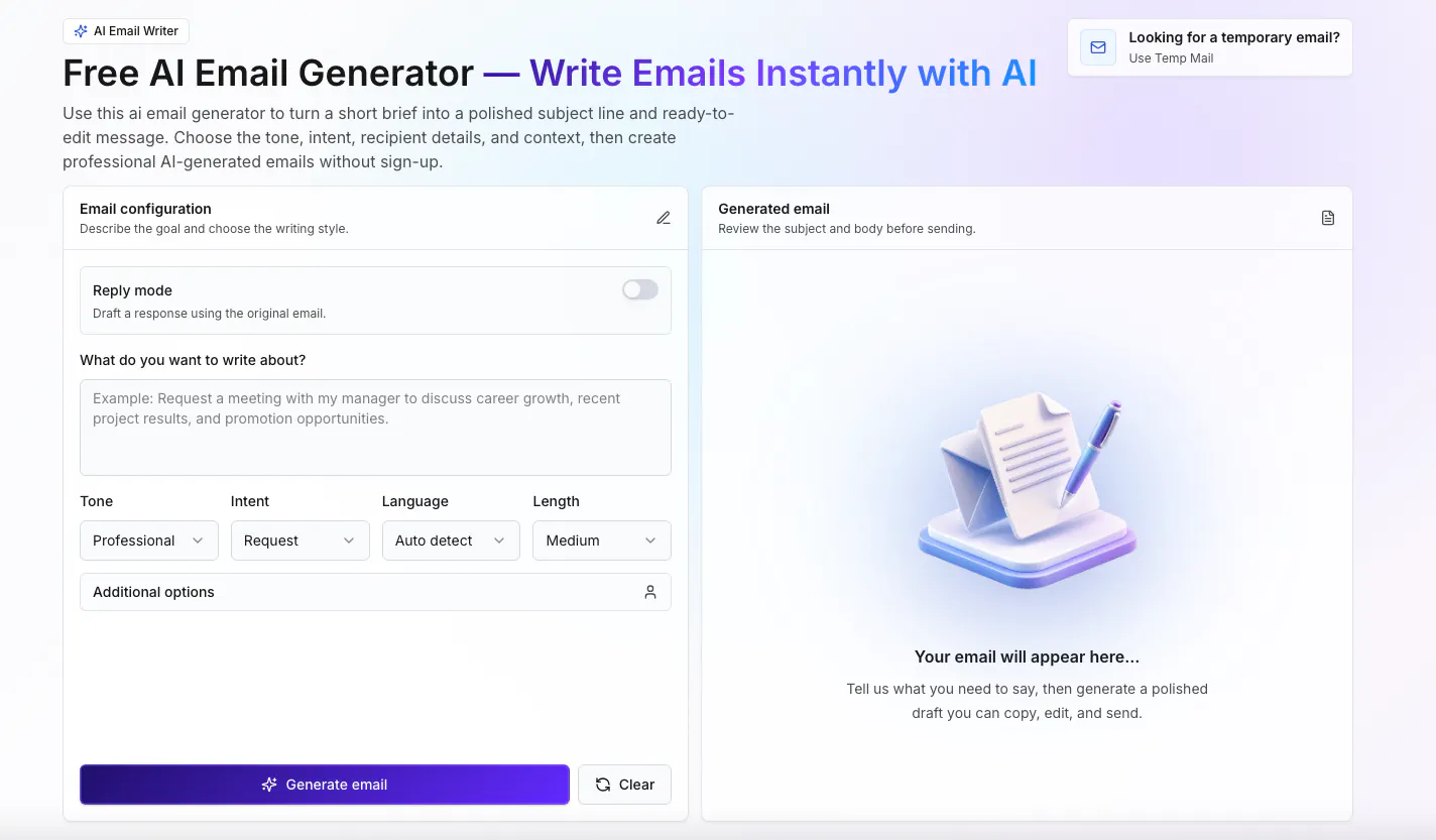 Ai Email Generator 截图