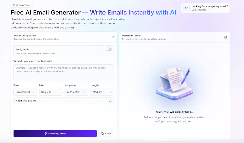 Ai Email Generator screenshot 1