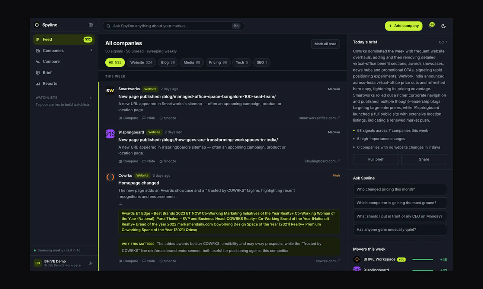 Spyline: AI competitive intelligence screenshot 3