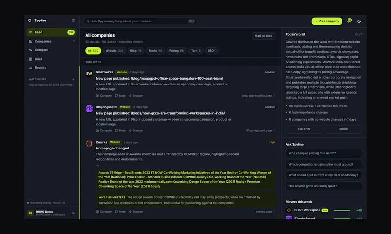 Spyline: AI competitive intelligence screenshot 3