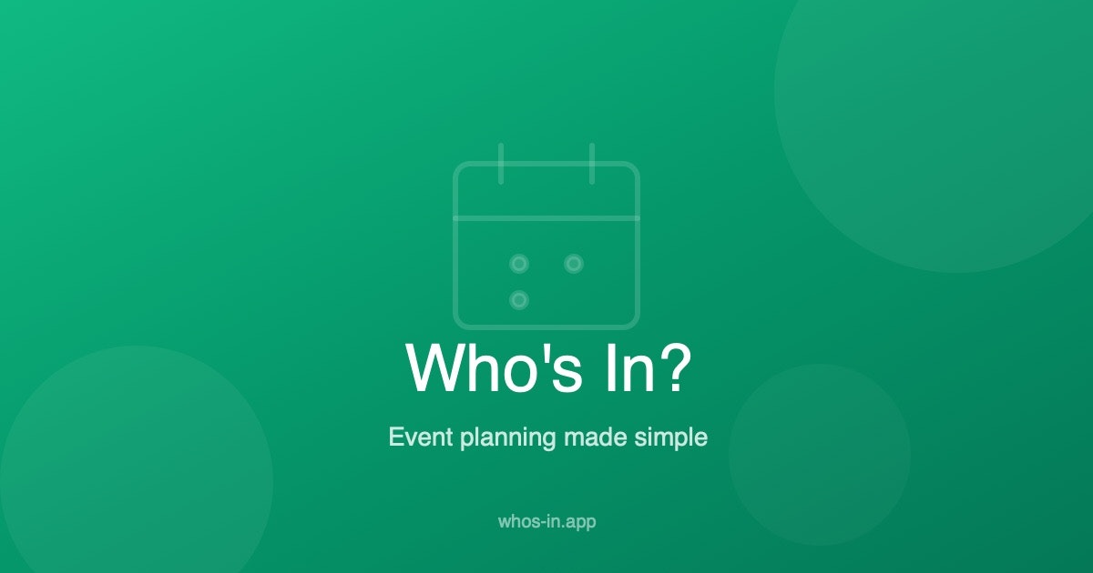 Who's In? - Main product screenshot demonstrating key features and user interface