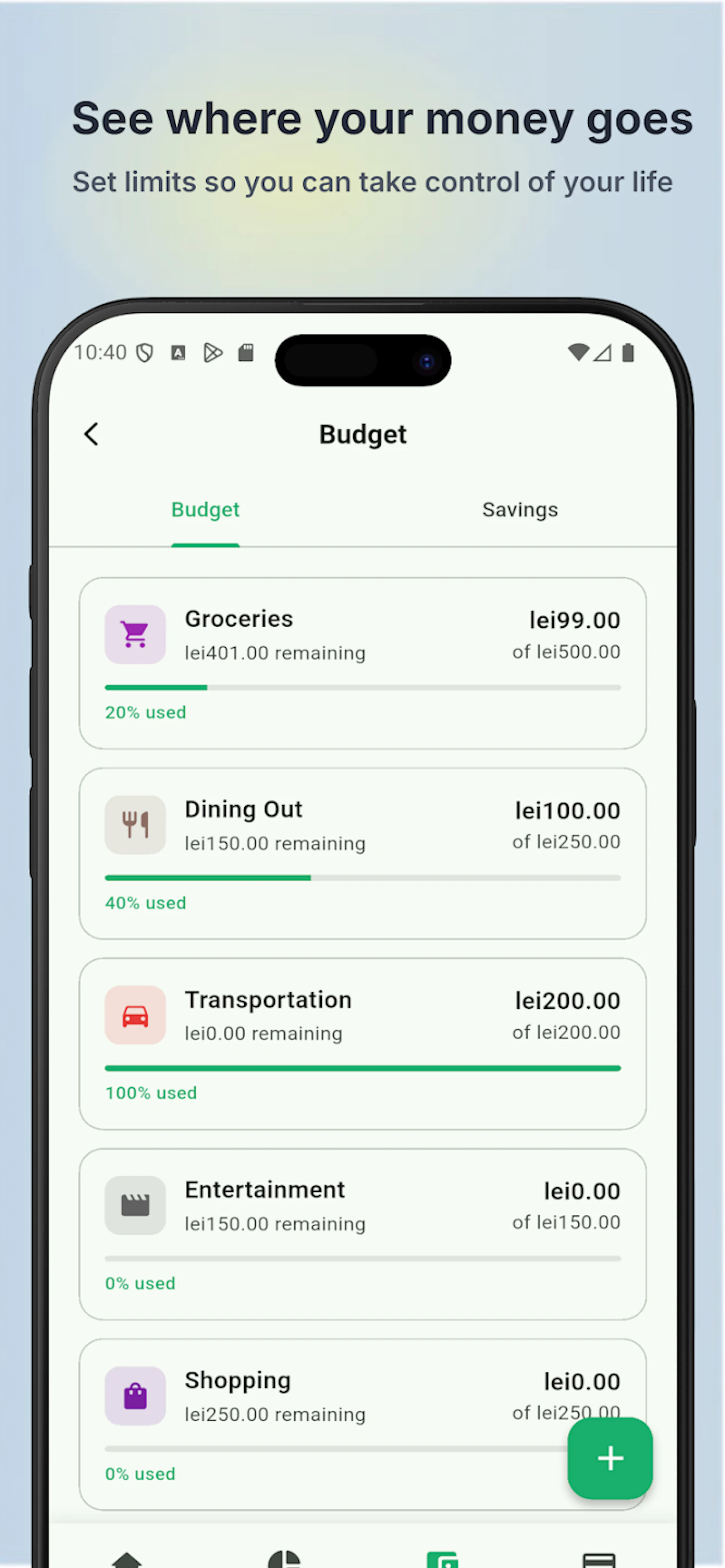 Budget Planner App MoneyTrack screenshot 1