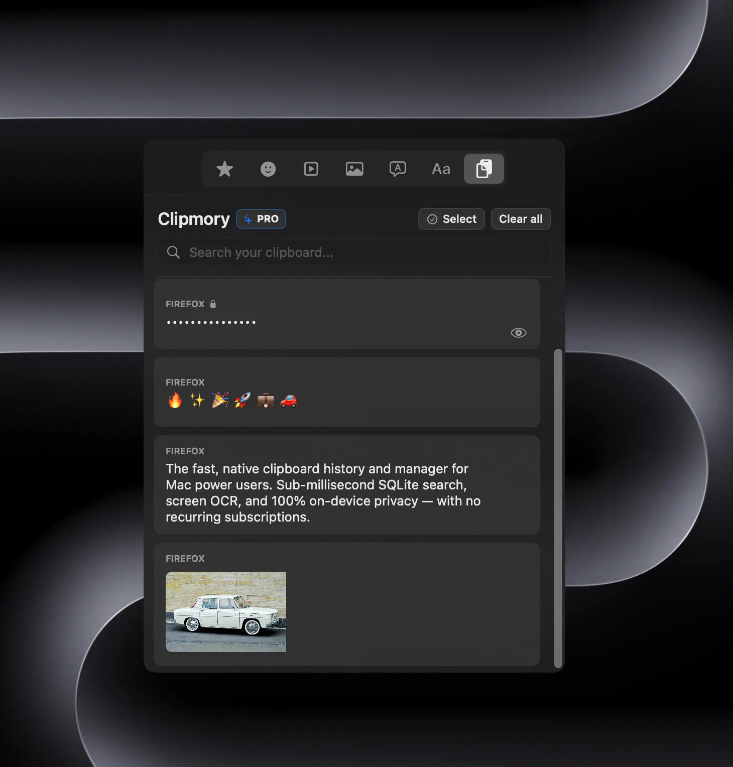 Clipmory — Clipboard History for Mac  gallery image