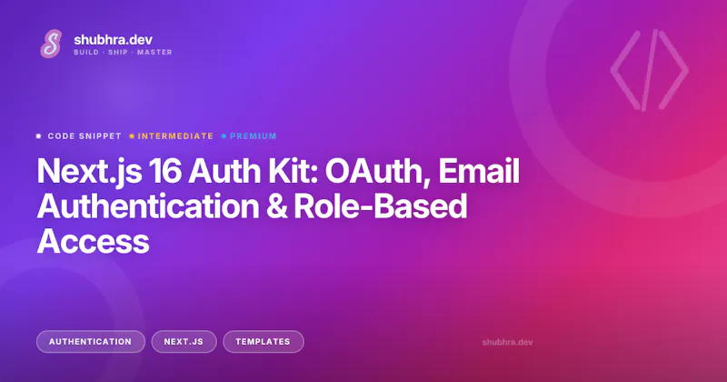 Next.js 16 Auth Kit screenshot 1