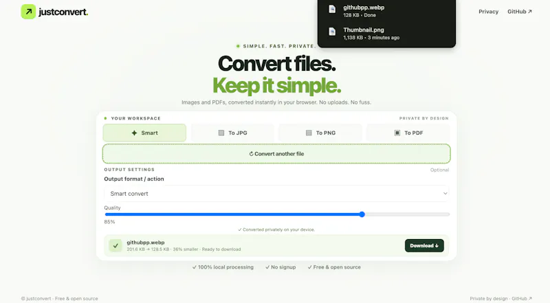 JustConvert screenshot 2