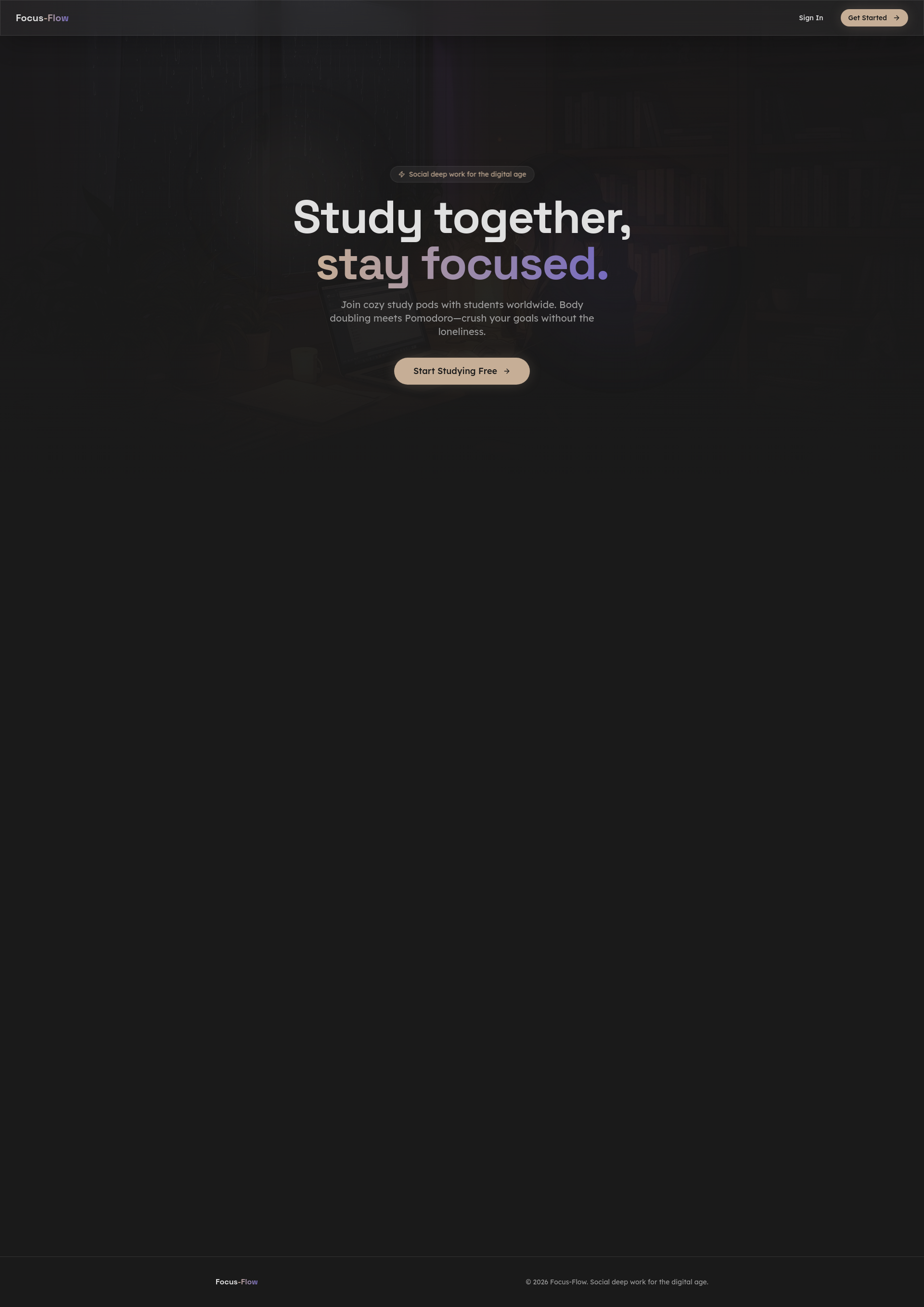 Flocused - Main product screenshot demonstrating key features and user interface