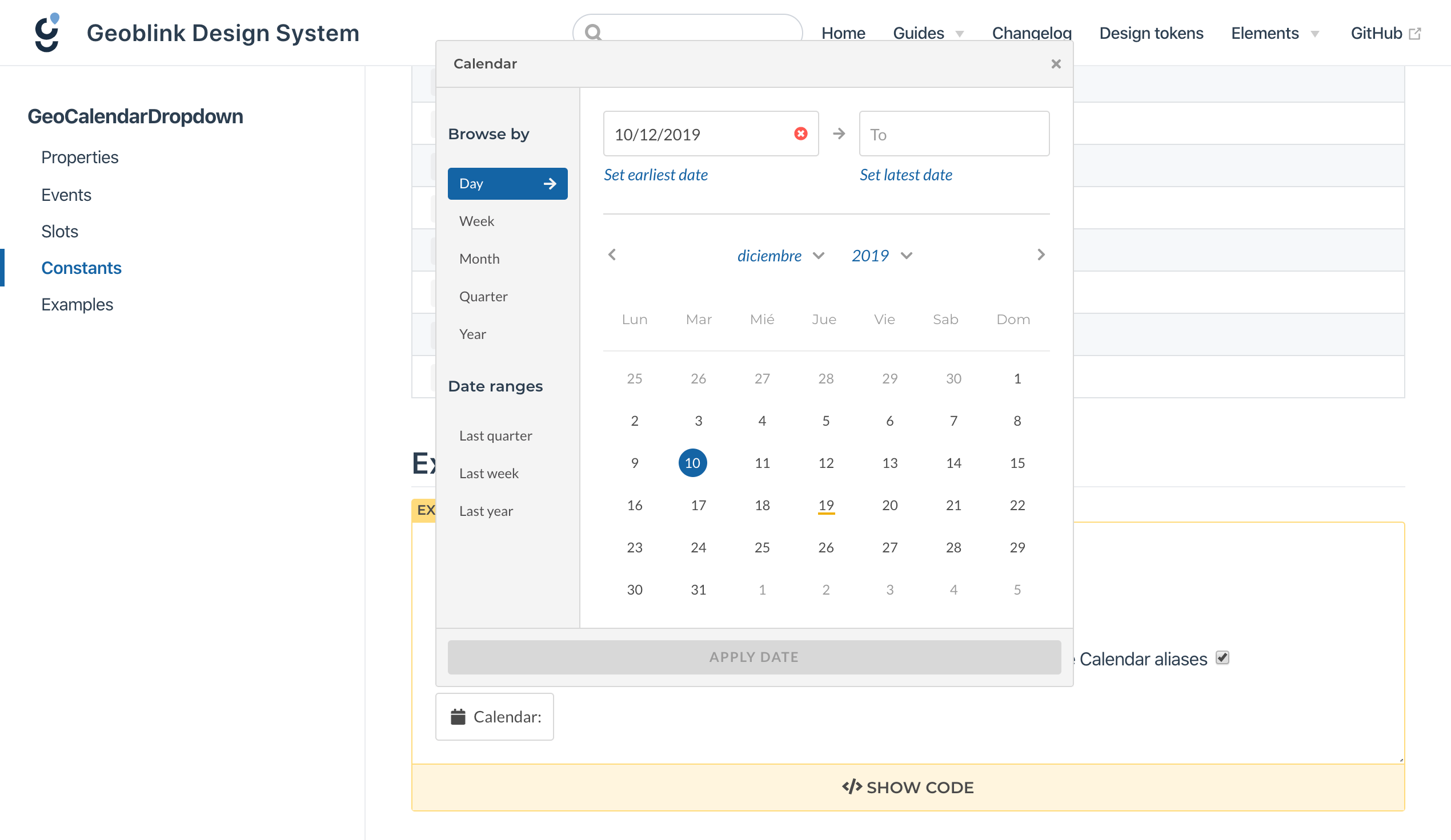 Geoblink Design System gallery image