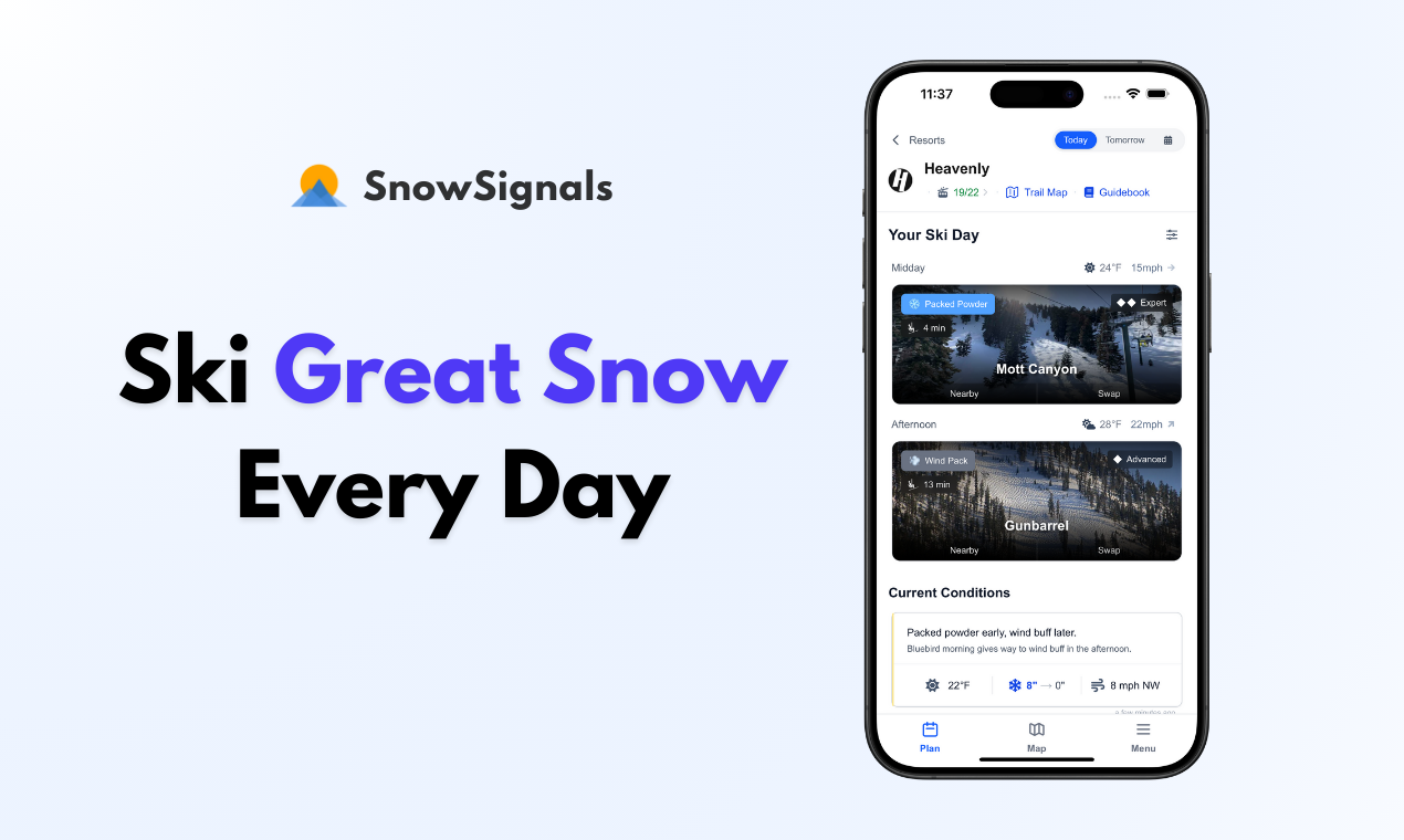 SnowSignals - Main product screenshot demonstrating key features and user interface