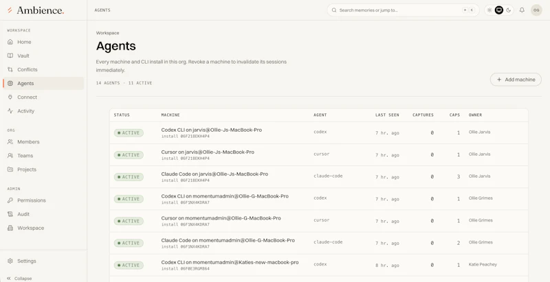 Ambience: Institutional Context Layer screenshot 4