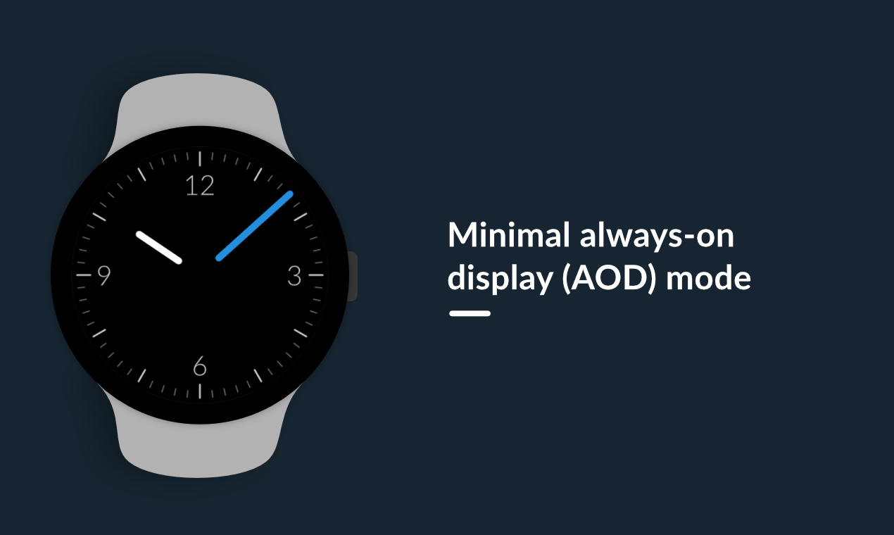 Analog één horloge gezicht voor slijtages besturingssysteem - Een eenvoudig, modern, aanpasbaar slijtages os -horloge gezicht media 5