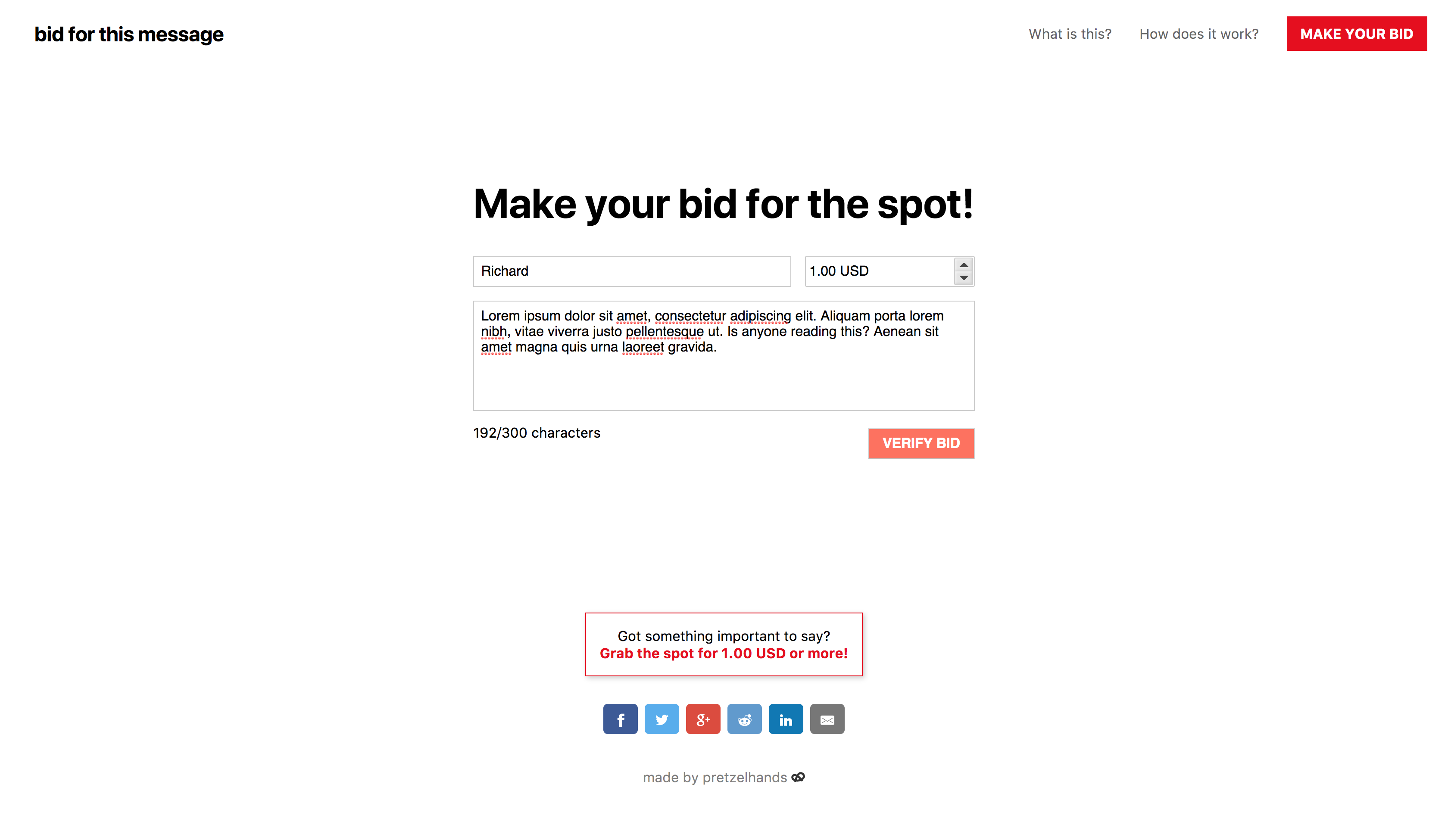 bid for this message gallery image