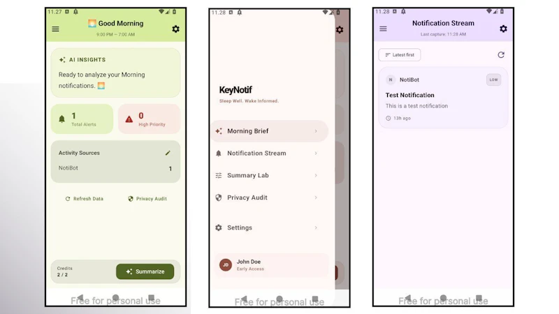 Keynotif screenshot 1