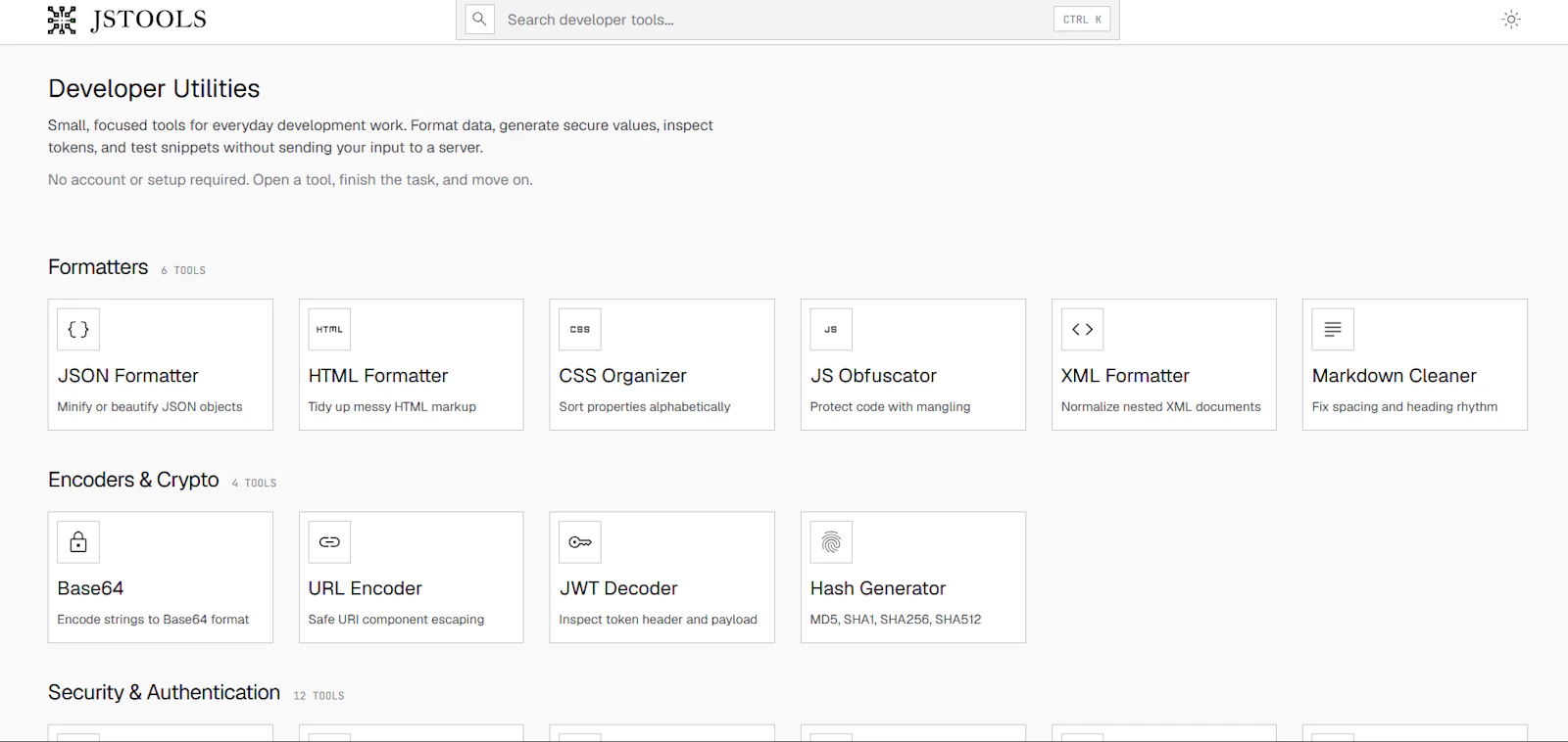 JavaScript Tools screenshot 1
