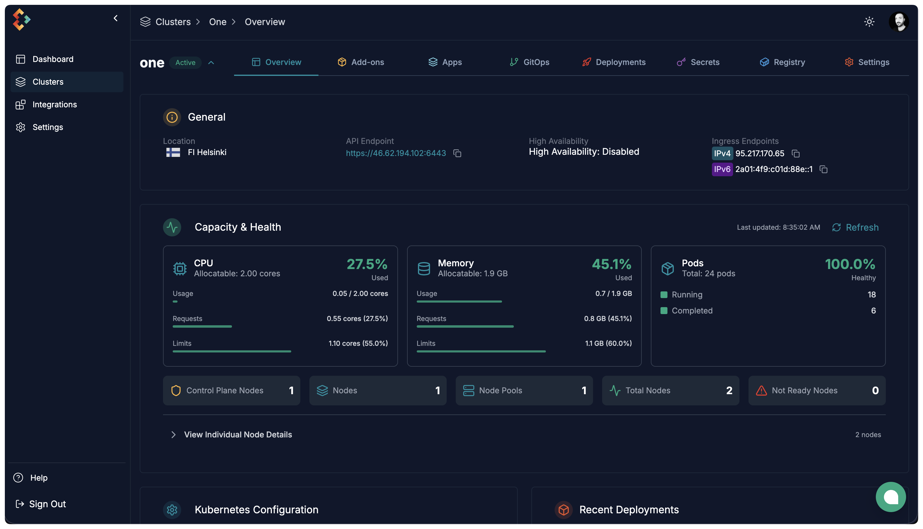 Média Edka - Kubernetes Clusters sur votre propre compte Hetzner. 1