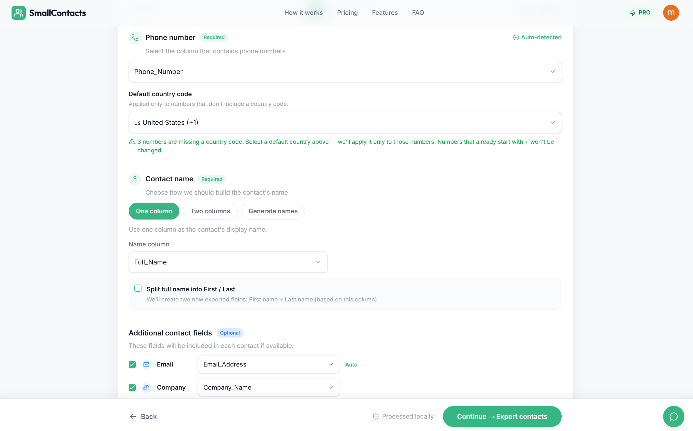 SmallContacts - Screenshot 4 showing product features and functionality