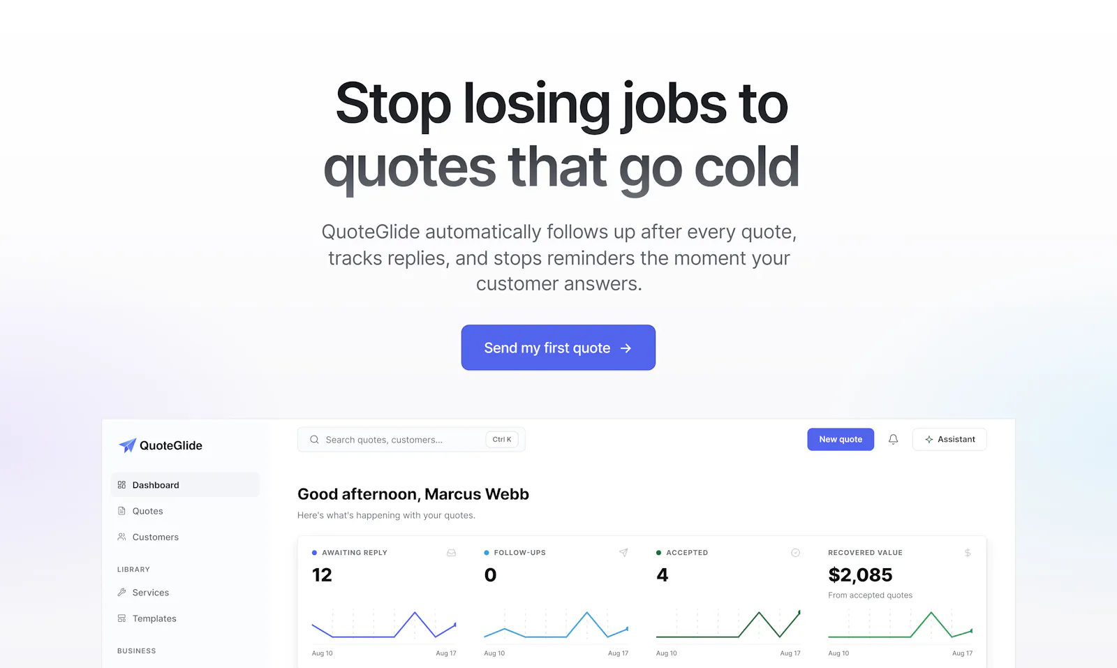 QuoteGlide screenshot 1