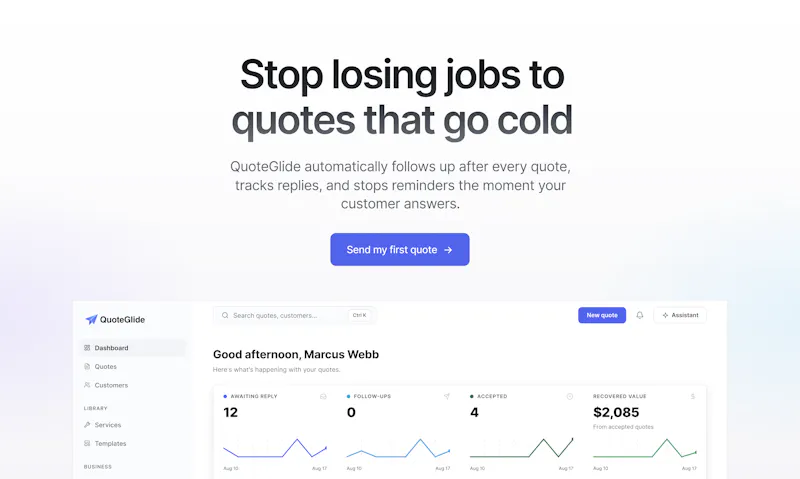 QuoteGlide screenshot 1