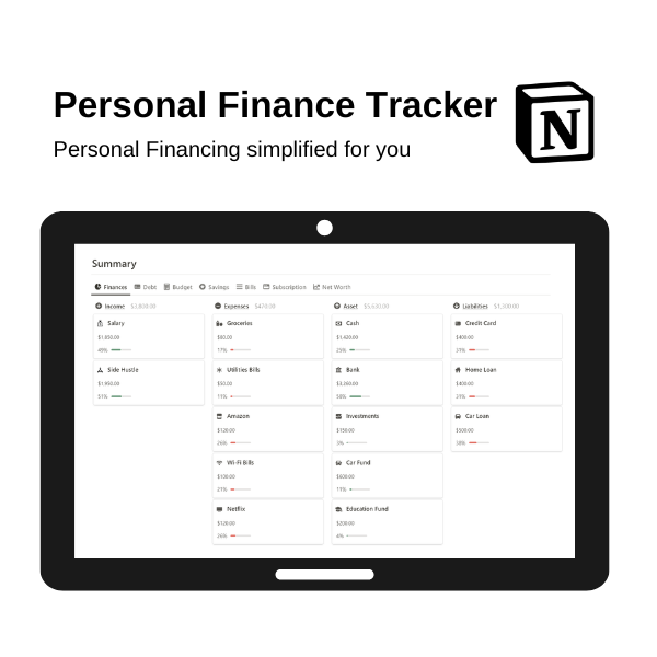 Notção Rastreador de Finanças Pessoais