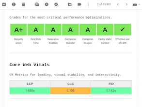 WebPageTest Newsletter gallery image