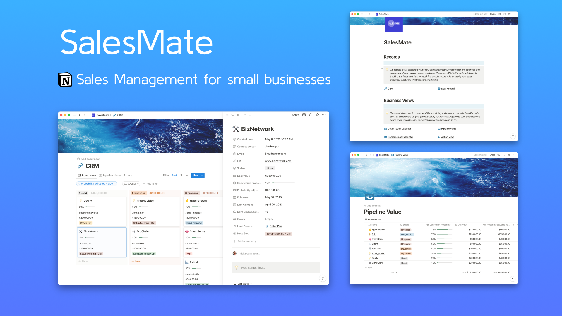 Mídia 1 de SalesMate - Notion Sales Management CRM para qualquer pequena empresa