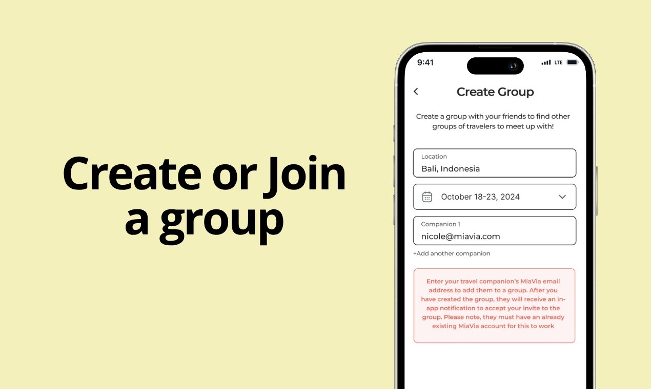 MiaVia Solo Travel App gallery image