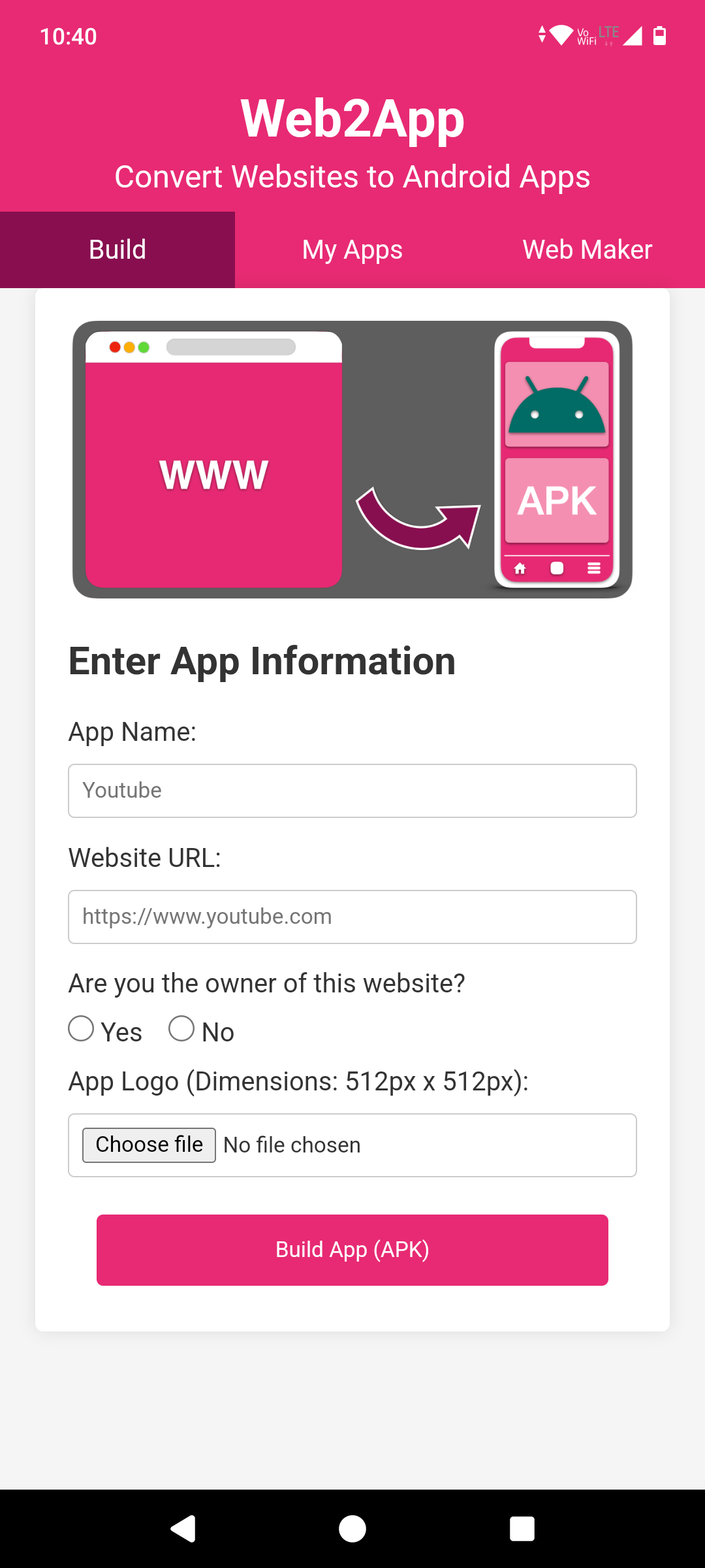Web2App: Web to App Converter media 2
